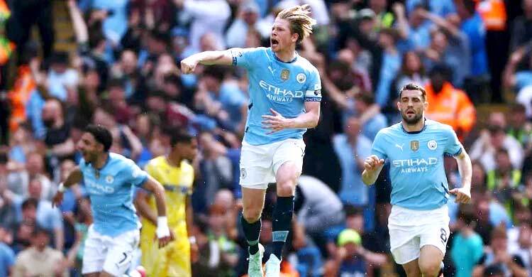 ডি ব্রুইনার দ্যুতি ছড়ানোর রাতে বিশাল জয় ম্যানসিটির